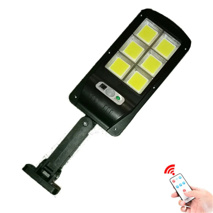 Lampa Solara Led Putere 30w cu inductie, 6x LED COB, Ip65, Lumina Alba 6500k, Negru,telecomanda,senzor de miscare