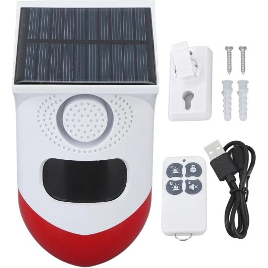 Alarma Smart wifi detector de mișcare cu infraroșu solar exterior pir detector de sirenă stroboscopică fără fir alarmă sonoră telecomandă rezistentă la apă