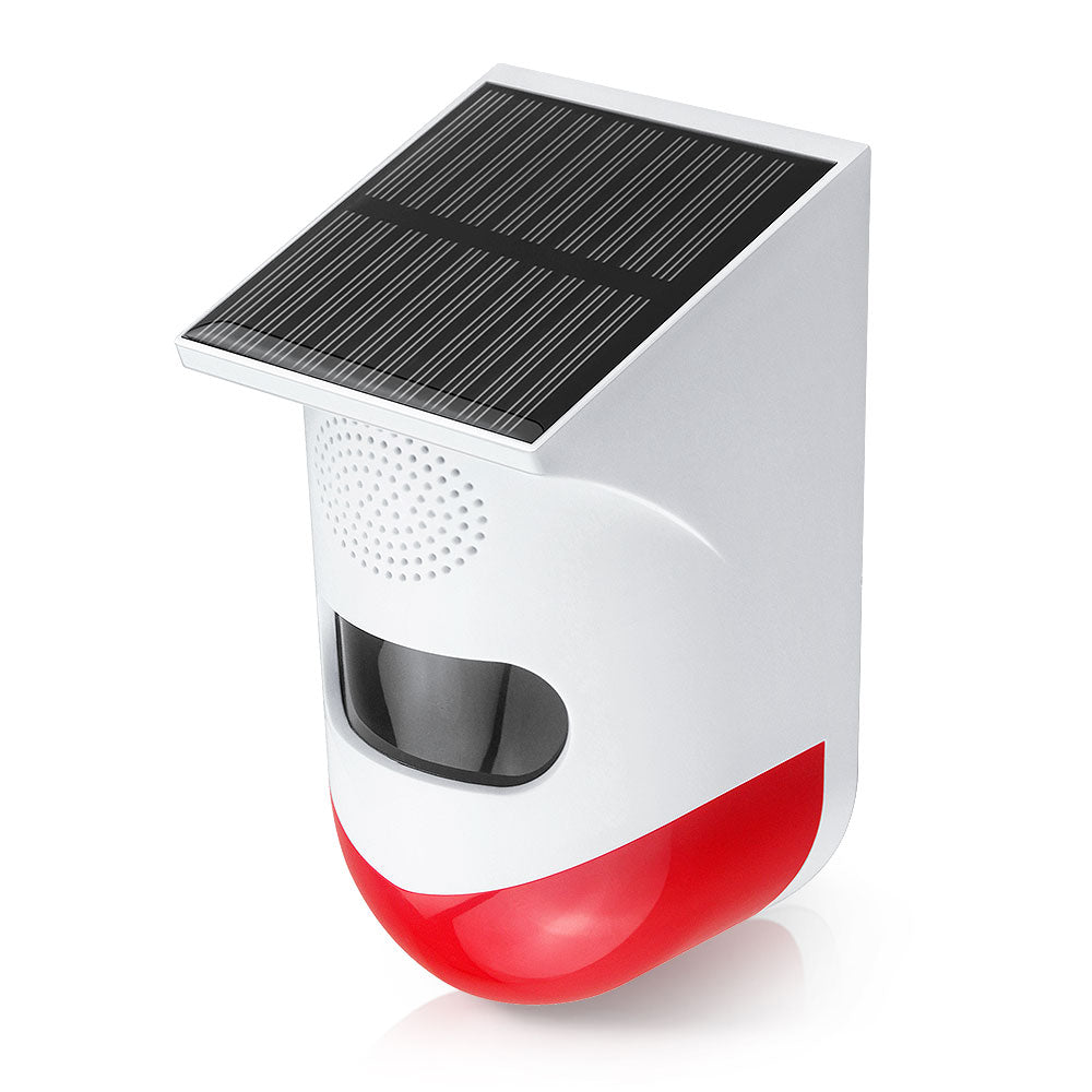 Alarma Smart wifi detector de mișcare cu infraroșu solar exterior pir detector de sirenă stroboscopică fără fir alarmă sonoră telecomandă rezistentă la apă