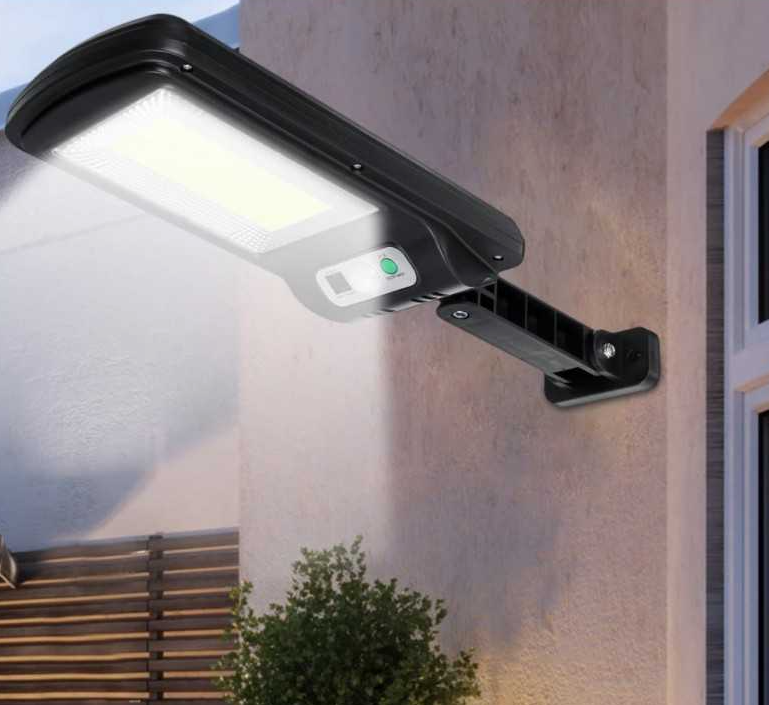 Lampa Solara Led Putere 30w cu inductie, 6x LED COB, Ip65, Lumina Alba 6500k, Negru,telecomanda,senzor de miscare