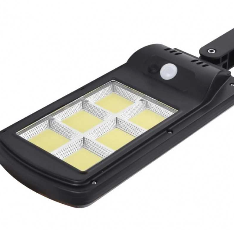 Lampa Solara Led Putere 30w cu inductie, 6x LED COB, Ip65, Lumina Alba 6500k, Negru,telecomanda,senzor de miscare