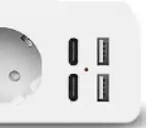 Prelungitor europa OG2204 cu 4 prize 2 porturi USB si 2 Type C cablu 2 metri