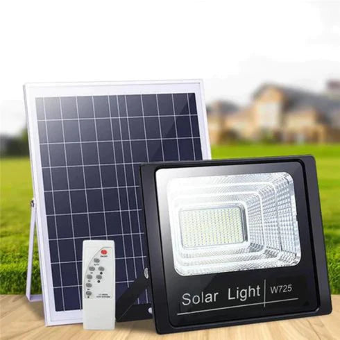 Proiector Solar 100W,200w sau 300w Lampa Incarcare Solara +Panou Solar telecomanda