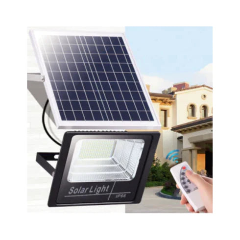 Proiector Solar 100W,200w sau 300w Lampa Incarcare Solara +Panou Solar telecomanda