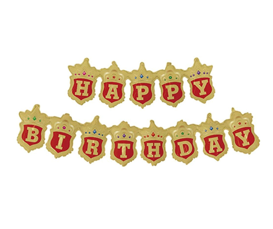 Set 2 baloane din folie de aluminiu tip ghirlanda ' Happy Birthday' LM0731