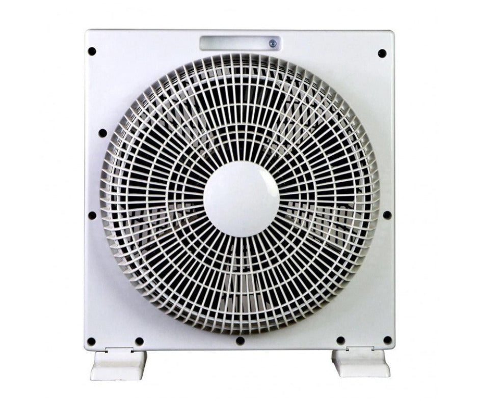 Ventilator Box Fan 30cm, cu grila rotativa – 3 viteze, 30cm, 45W, culoare alb/gri