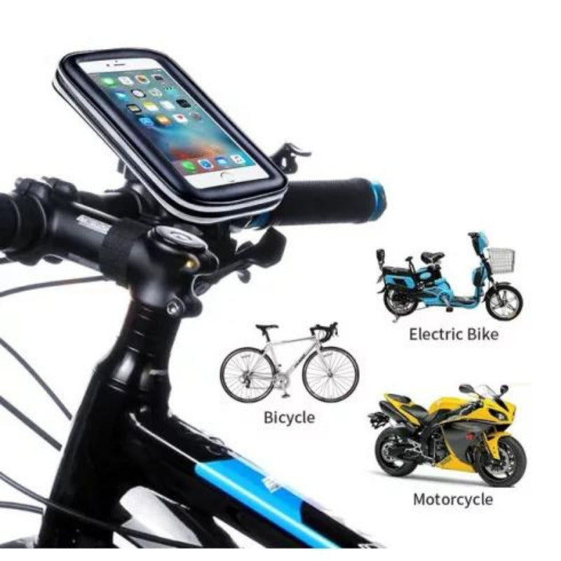 Suport telefon bicicleta scuter moto ANDOWL Q-FC100, impermeabil, negru