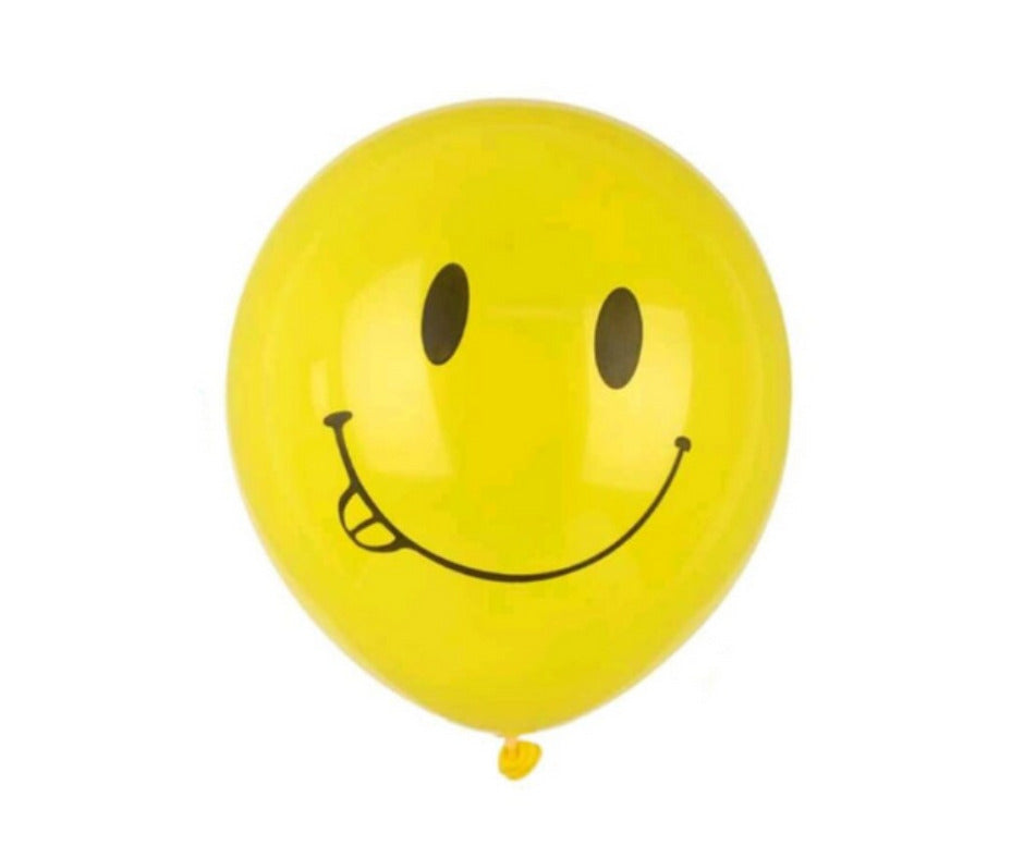 set 20 baloane 14 baloane aniversare gold FA0339+6 Baloane Smiley Face, 30 cm