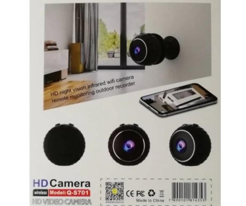 Mini Camera de Securitate Pentru Casa cu Viziune Nocturna, Wi-Fi, 1080P, P2P Q-S701