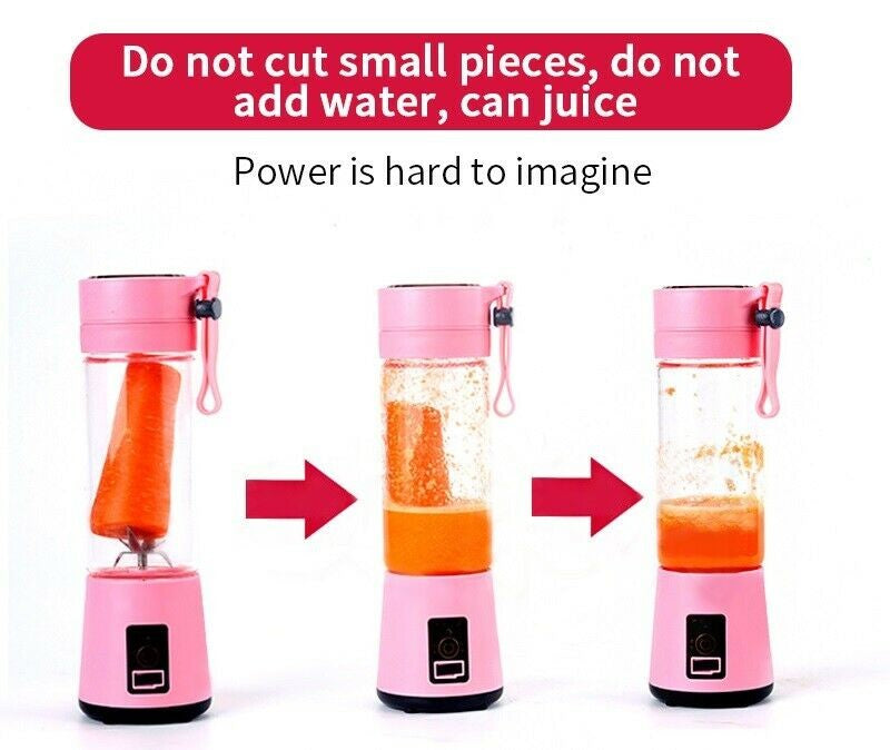 Mini Blender Portabil, 400ML, Putere: 15000 Rotatii pe minut, Lama din inox.