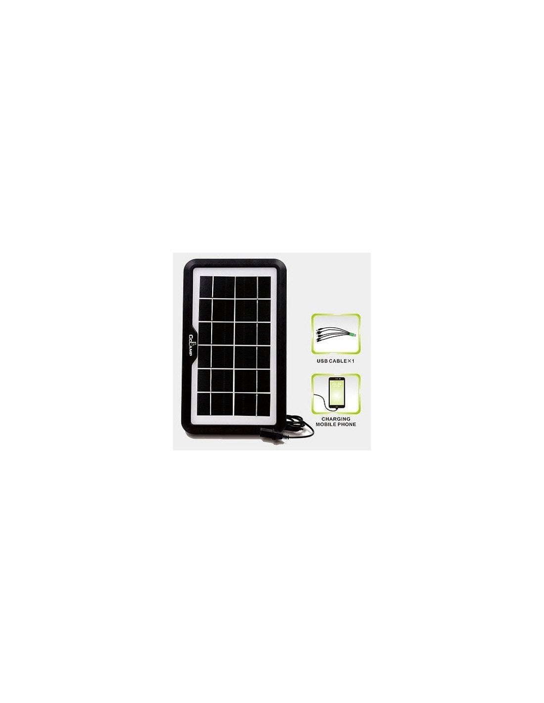 Panou solar portabil CcLamp, Incarcator integrat de baterie solara CClamp , baterii externe, lampi si lanterne, Putere 4W, CL-650WP